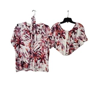 NWOT   PJ Salvage   Women's XL   Palm Print   Pajama Set   Multicolor